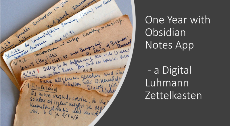 Obsidian Notes Luhmann Zettelkasten